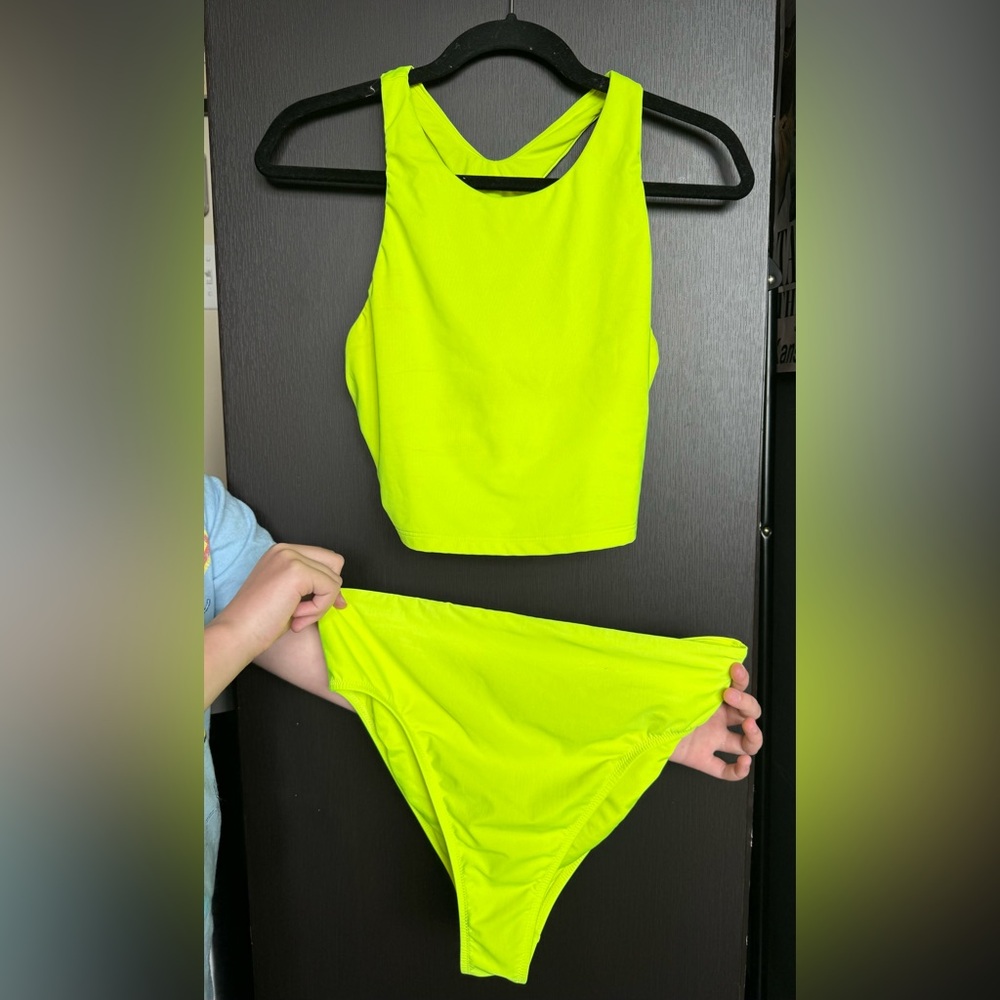 Neon Yellow Athleta Bikini - Top and Bottom